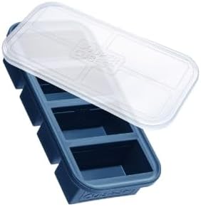 Souper Cubes 1 Cup Silicone Freezer Molds - Soup Cubes Perfect for Storing Broth, Rice, Leftovers and More - Silicone Freezer Trays with Lids for Meal Prep - Blueberry - 1-Pack