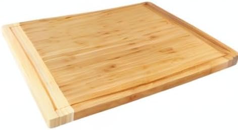 BambooMN Universal Premium Pull Out Cutting Boards - Under Counter Replacement - Designed To Fit Standard Slots - Heavy Duty Kitchen Board with Juice Groove - 20" x 18" x 0.75" - 1 Piece