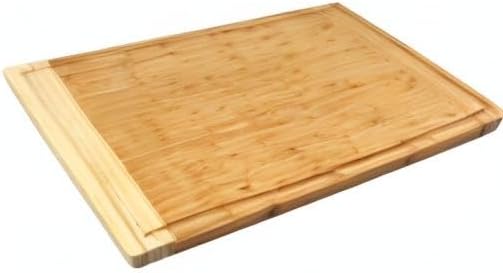 BambooMN Universal Premium Pull Out Cutting Boards - Under Counter Replacement - Designed To Fit Standard Slots - Heavy Duty Kitchen Board with Juice Groove - 20" x 14" x 0.75" - 1 Piece
