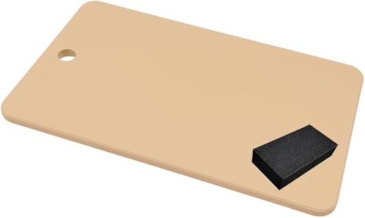 Kitchen Star Tsukihoshi Rubber Cutting Board Made in Japan,Dishwasher-Safe Size:16.14×9.84×0.39 inches (410×250×10mm) Equipped with a Cutting Board Scraper for Synthetic Rubber Cutting Boards (2L)