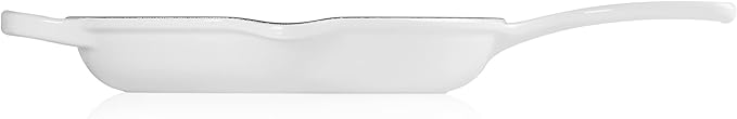 Le Creuset Enameled Cast Iron Signature Iron Handle Skillet, 9", White