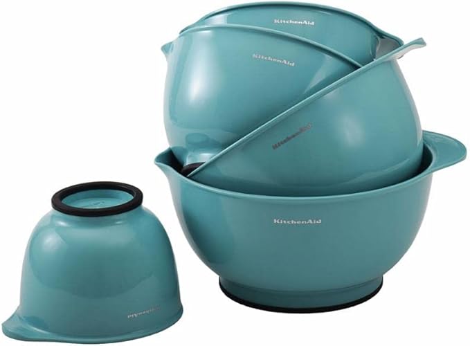 KitchenAid KE178OSAQA Classic Mixing Bowls, Set of 5,Aqua Sky 2