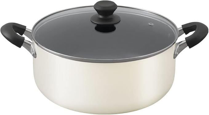 Iris Ohyama DIS-P28 Pot, 11.0 inches (28 cm), Gas Fire/Induction Compatible, Includes Lid, Diamond Coat, Long Lasting, Non-Sticking, Easy to Clean