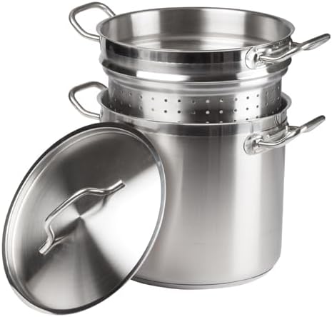 Winware Stainless 12 Quart Steamer/Pasta Cooker with Cover