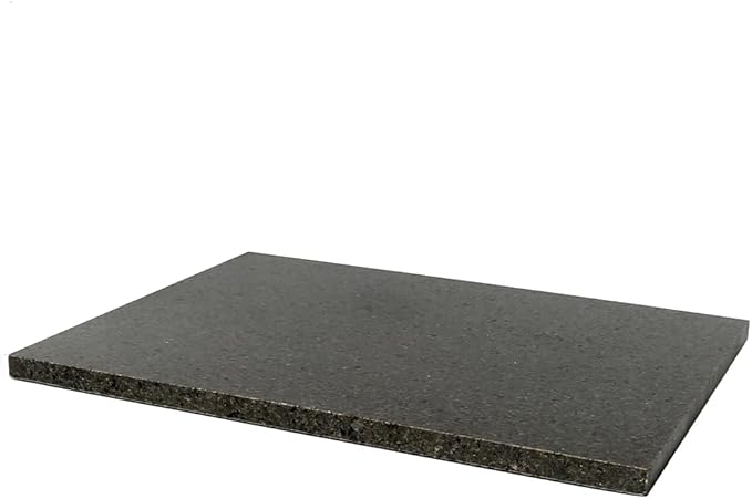 Kota Japan Premium Non-Stick Natural Black Granite Stone Pastry Cutting Board Slab 12" X 16" with No-Slip Rubber Feet for Stability and to Protect your Countertops | Easy to Clean | Stays Cool