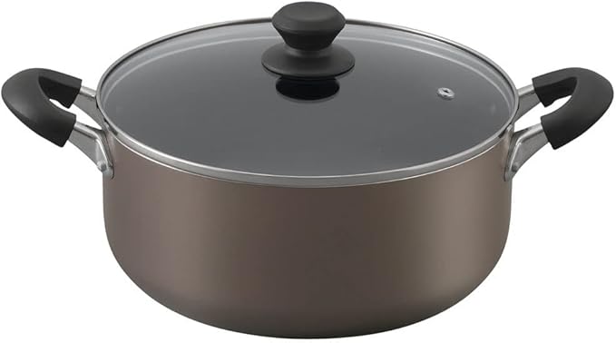 Iris Ohyama DIS-P26 Pot, 10.2 inches (26 cm), Gas Fire/Induction Compatible, Includes Lid, Diamond Coat, Long Lasting, Non-Sticking, Easy to Clean DIS-P26, Brown