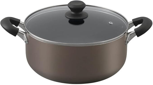 Iris Ohyama DIS-P26 Pot, 10.2 inches (26 cm), Gas Fire/Induction Compatible, Includes Lid, Diamond Coat, Long Lasting, Non-Sticking, Easy to Clean DIS-P26, Brown