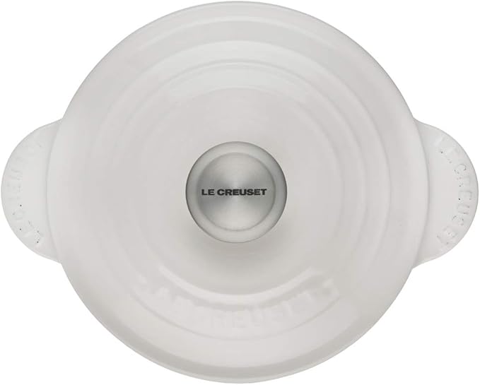 Le Creuset Enameled Cast Iron Rice Pot with Lid & Stoneware Insert, 2.25 qt., White