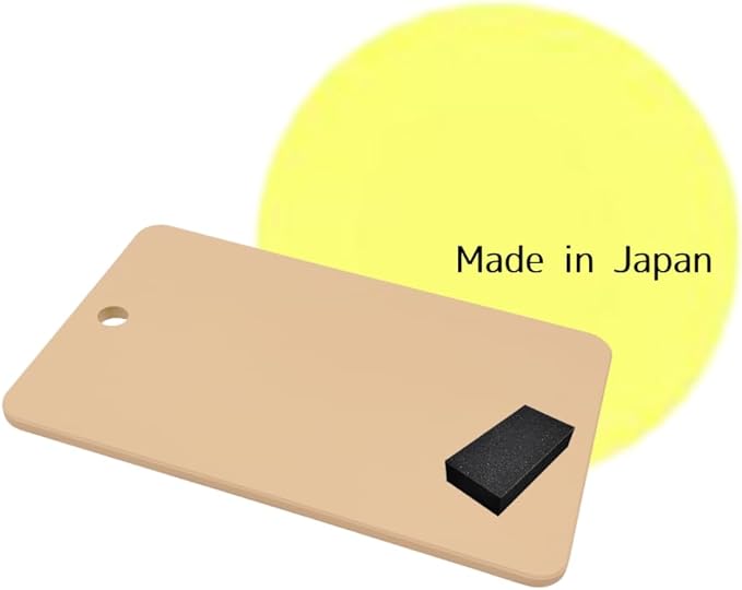 Kitchen Star Tsukihoshi Rubber Cutting Board Made in Japan,Dishwasher-Safe Size:17.32×10.23×0.39 inches (444×263×10mm) Equipped with a Cutting Board Scraper for Synthetic Rubber Cutting Boards (3L)
