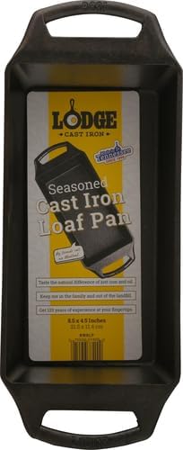 Lodge Cast Iron Loaf Pan 8.5x4.5 Inch,Black,(Pack of 3)