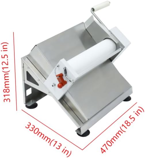 Manual Fondant Dough Sheeter, 12 inch Pastry Dough Roller, Croissant Baking Presser