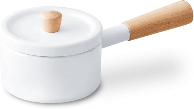 Iris Ohyama MLKP-14 Hot Pot, Milk Pan, 5.5 inches (14 cm), Non-Stick Foods, Stain Removal, Comfortable Ceramic Coating that Continues to Use "Run"