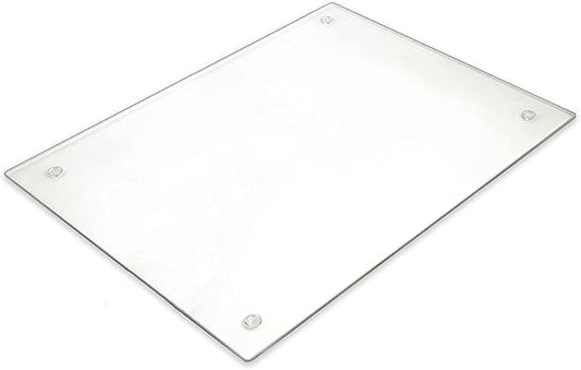 Tempered Glass Cutting Board Long Lasting Clear Glass Scratch, Heat, Shatter Resistant, Dishwasher Safe. (XLarge 16x20")
