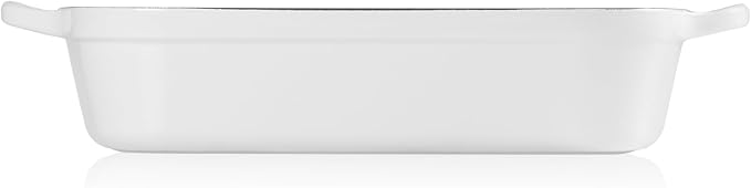 Le Creuset Enameled Cast Iron Signature Rectangular Roaster, 5.25 qt. (11.7" x 16.8"), White