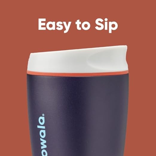 Owala SmoothSip Insulated Stainless Steel Coffee Tumbler, Reusable Iced Cup, Hot Coffee Travel Mug, Perfect for Cappuccino, BPA Free, 10 oz, Navy (Telescope Tales) (Pack of 8)