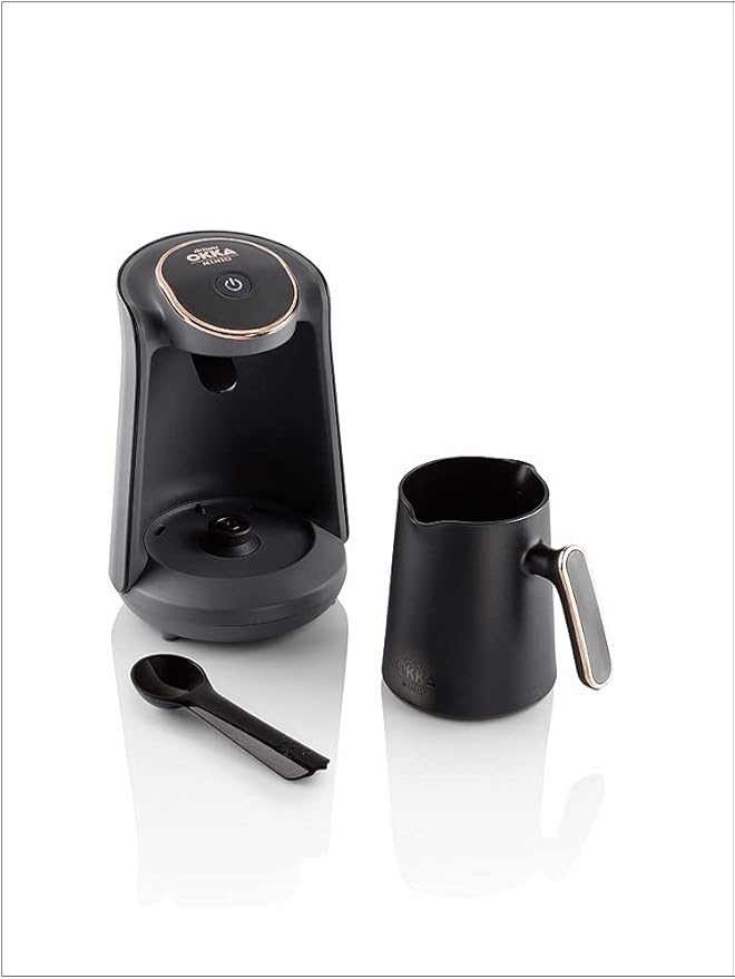 Arzum Okka Minio Automatic Turkish/Greek Coffee Machine, USA 120V UL, 4 cups, Black/Gold