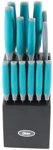 Oster Lindbergh 14 Piece Cutlery Set, Teal
