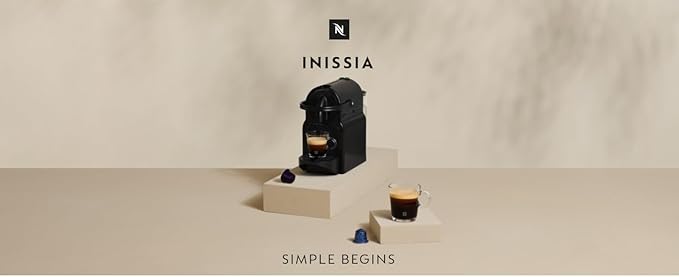 Nespresso Inissia Espresso Machine by De'Longhi with Milk Frother, 24 ounces, Black