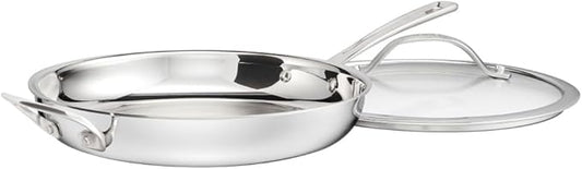 Cuisinart PureClad™ PureClad™ Triple-Ply 12" Stainless Steel Skillet with Helper Handle and Cover. PCT22-30HC