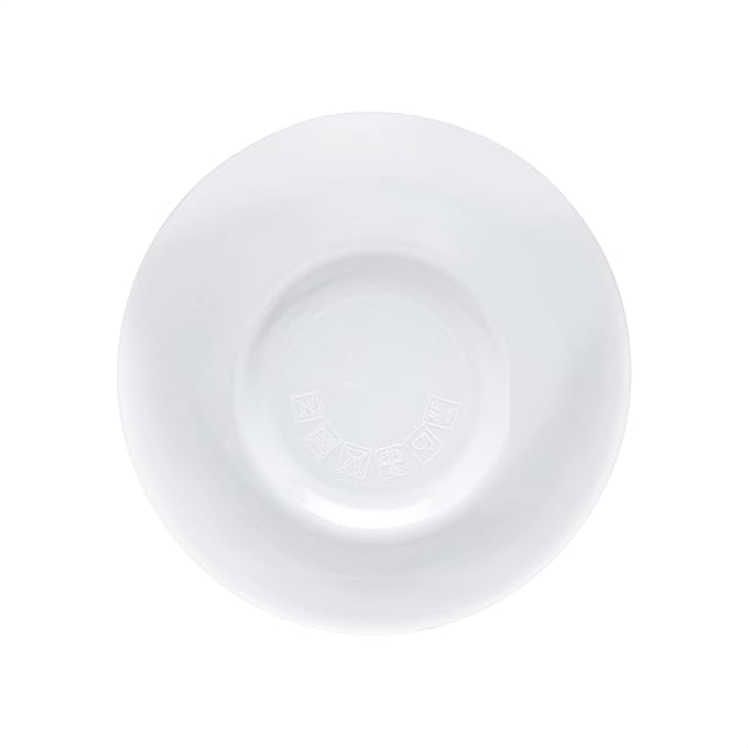 Amazon Basics Round Melamine Bowl, 8 oz, Dishwasher Safe, White, 6-Piece Set