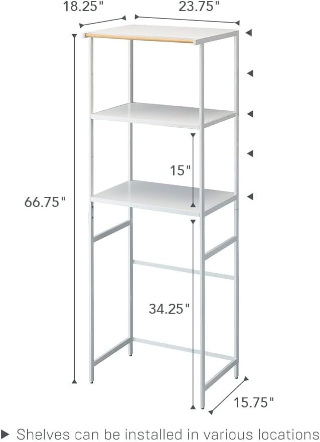 YAMAZAKI Home Tower Kitchen Appliance Storage Rack Metal Shelving Unit - Standing Organizer Heavy Duty Shelves, 67" - Steel