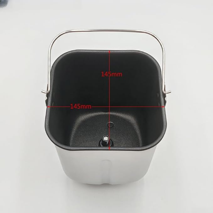 Bread Maker Replacement Bucket Non-Stick Coated Pan And Kneading Paddle Compatible With Various Models Aluminum Alloy For Enhanced Dough Kneading And Baking