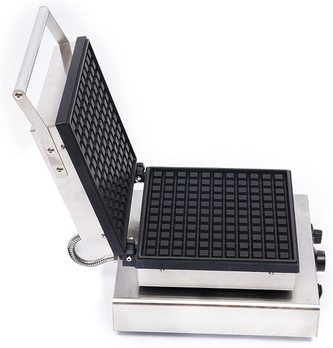 110V Commercial Electric Waffle Maker Non-Stick Waffle Baking Machine, Non-Stick Commercial Electric Waffle Maker, Electric Indoor Waffle Maker with Non-Stick Pan, Temperature Controlled Bread Toaster