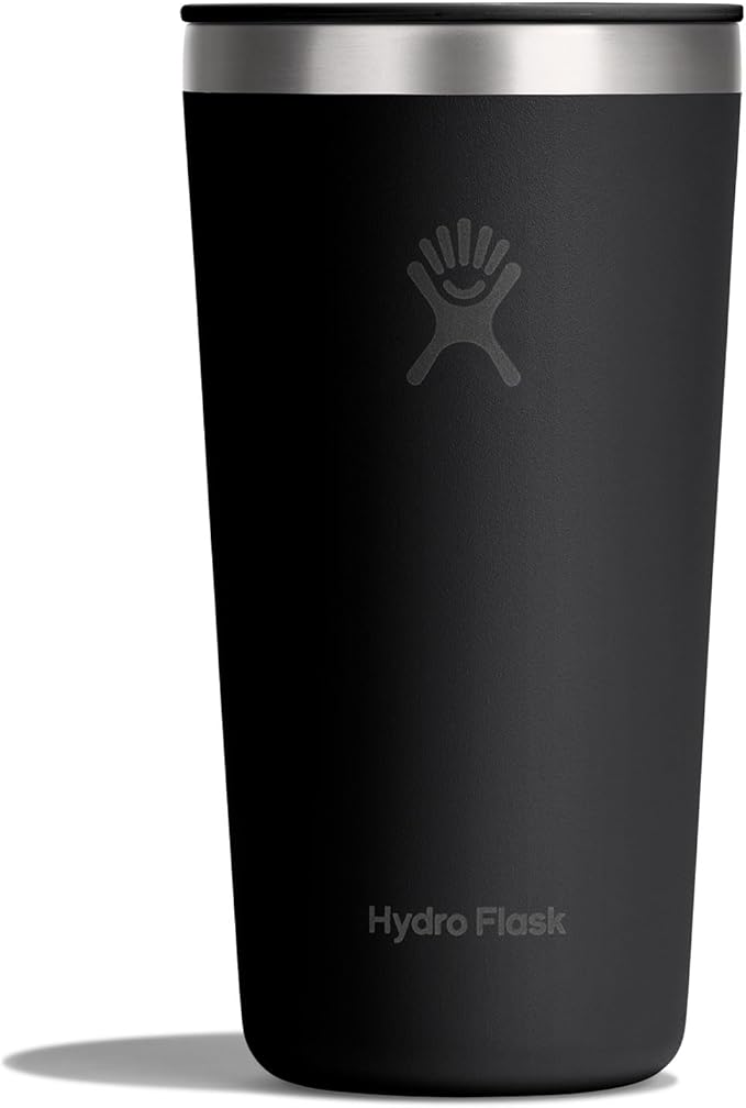 Hydro Flask All Around Tumbler Press-In Lid, Insulated Travel Mug, Stainless Steel Coffee Cup 20 Oz Tonal Black