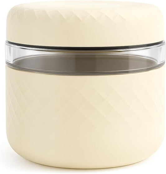 24 oz Glass Lunch Bowl Container with Lid | Leak & Spill Proof, BPA-Free, Microwave & Dishwasher Safe, Airtight Meal Prep & Food Storage Jar for Lunch, Salad, Soup, Overnight Oats, Stew, Yogurt