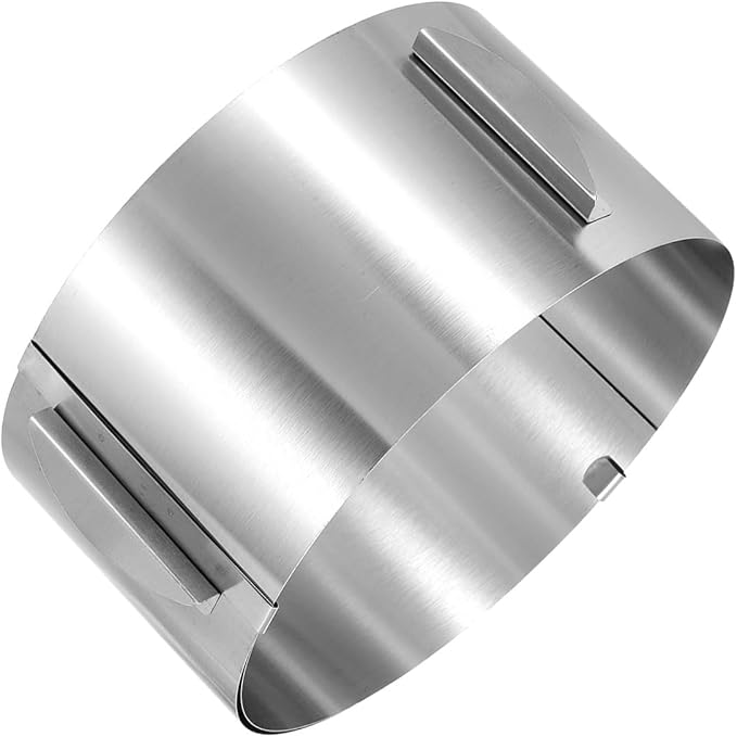HARFINGTON 6" to 12" Cake Ring 11cm High Adjustable Round Cake Ring Stainless Steel Mousse Baking Moulds Bakeware Supplies for Baking Cooking Making Tool