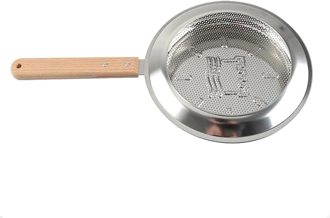Coffee Roasting Tool, Stainless Steel Coffee Roaster with Wooden Handle, Home Kitchen Baking Tool