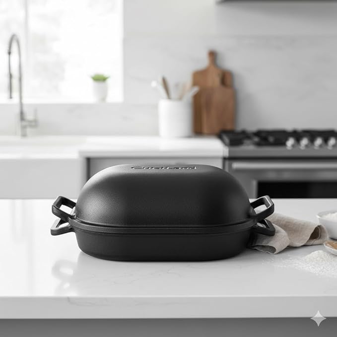 Cuisiland Large Heavy Duty Pre-seasoned Cast Iron Bread & Loaf Pan - A perfect way for baking