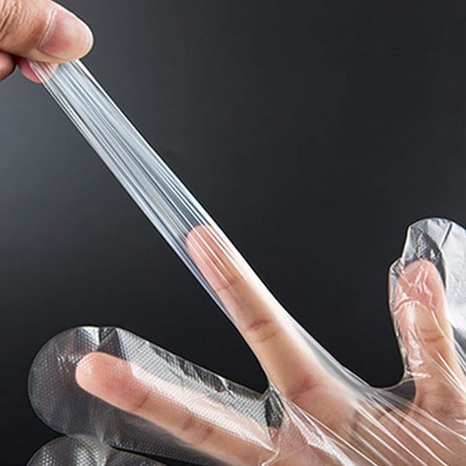 HLIN 6000 Pcs Plastic Food Prep Gloves - Disposable, Transparent for Food Service