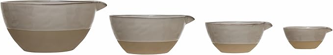 Stoneware White Batter Bowls (Set of 4)