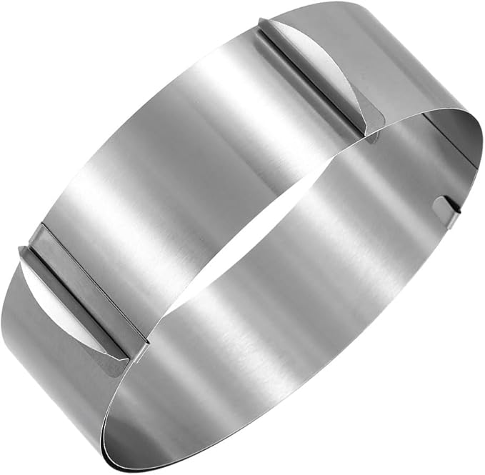 HARFINGTON 6" to 12" Cake Ring 6cm High Adjustable Round Cake Ring Stainless Steel Mousse Baking Moulds Bakeware Supplies for Baking Cooking Making Tool