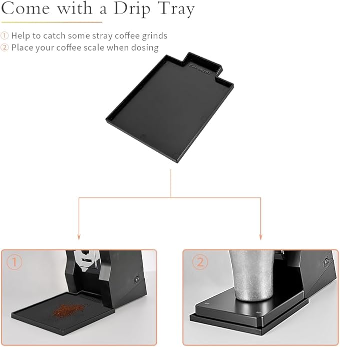 Incline Stand with Tray Compatible with Eureka Mignon Grinder Durable Tilted Angled Base and Drip Tray Espresso Grinder Accessories Parts