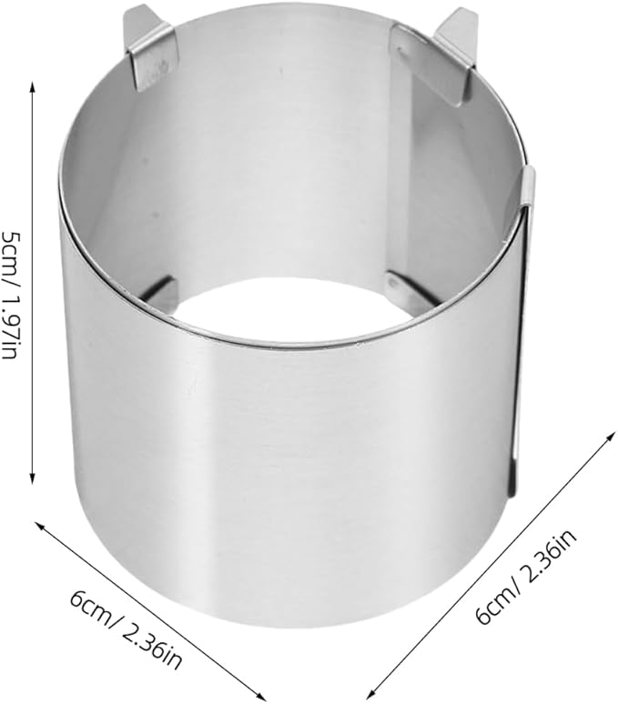 UPKOCH Stainless Steel Adjustable Cake Ring 2.36 Inch Round Mousse Cutter for Baking Pastries Desserts Non-Stick Dishwasher Safe