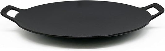 13-Inch Korean BBQ Grill Pan, Cast Iron Griddle for Indoor and Outdoor Stovetop Use
