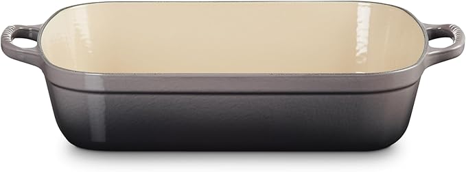 Le Creuset Enameled Cast Iron Signature Rectangular Roaster, 5.25 qt. (11.7" x 16.8"), Oyster