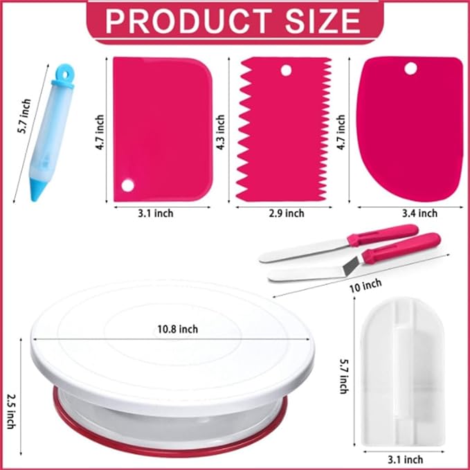 240 Piece Baking Tool Set Combination Cake Turntable Mounted Mouth Set Combination