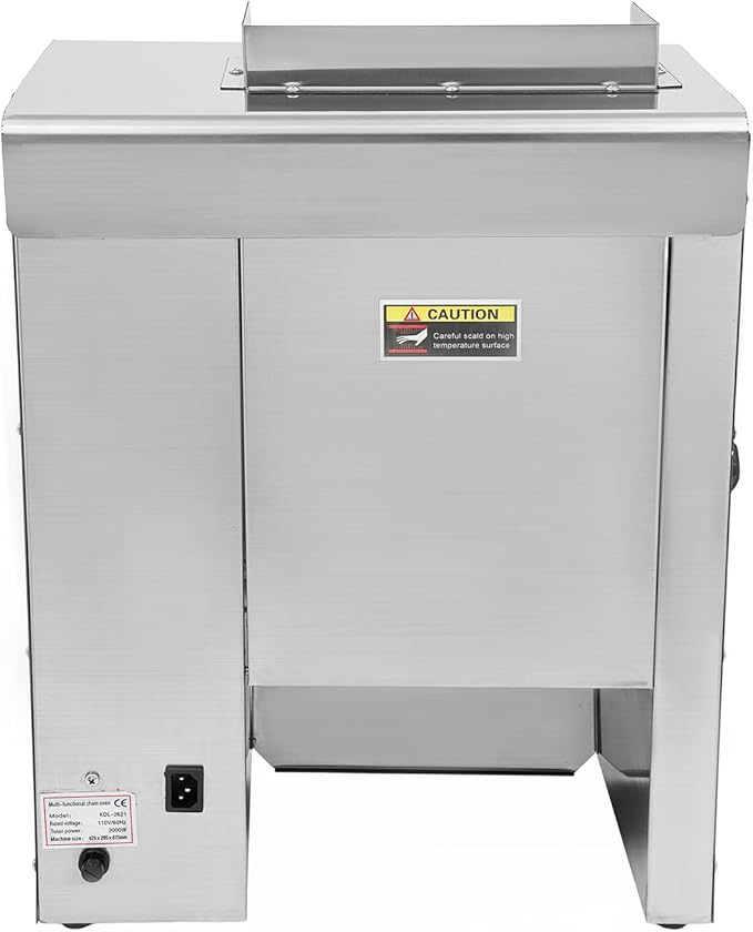 Commercial Burger Buns Toaster, Silver Electric Vertical Burger Bread Baking Machine, 2000w Hamburger Baking Machine with Adjustable Thickness/Temperature for Kitchen Restaurant Hotel