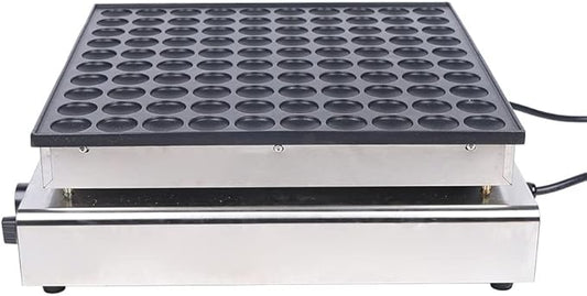 Mini Pancake Baker, 3400W Electric Pancake Making Machine with Two Independent Baking Zones and Heat Indicator, Home & Commercial Adjustable Temperature & Time Mini Pancake Maker 100 Pcs Capacity