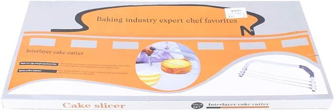 Qiilu Adjustable Cake Leveler, Bright White Adjustable Wire Cake Cutter Leveler Stainless Steel Baking Tools