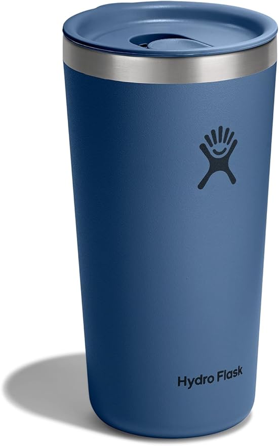 Hydro Flask All Around Tumbler Press-In Lid, Insulated Travel Mug, Stainless Steel Coffee Cup 20 Oz Harbor Blue
