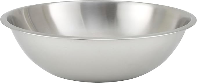 Winco Heavy-Duty Mixing Bowl, 16-Quart, Stainless Steel