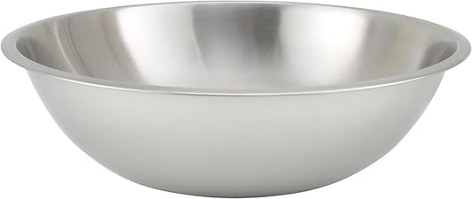 Winco Heavy-Duty Mixing Bowl, 16-Quart, Stainless Steel