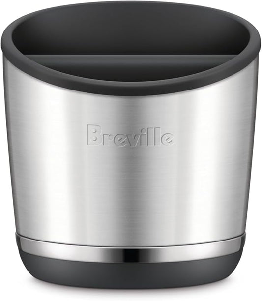 Breville BEA502BSS Knock Box 20 Espresso Machine Accessory, 20 Puck Capacity, Brushed Stainless Steel