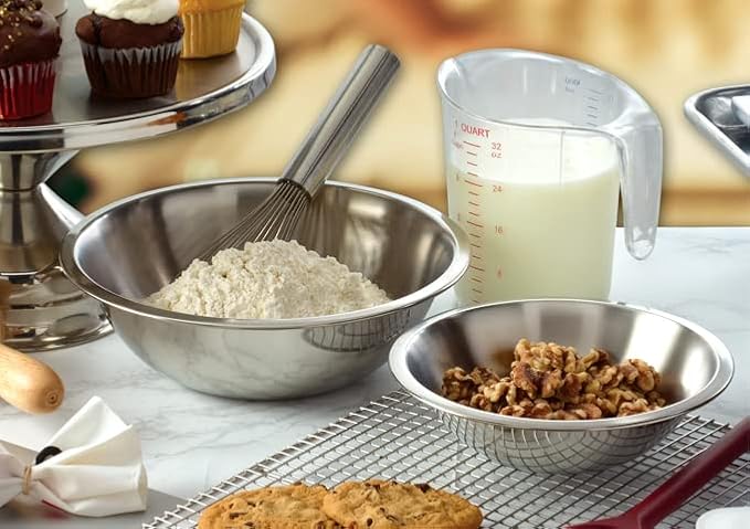 Winco Deep Mixing Bowl, 8-Quart, Stainless Steel
