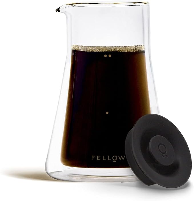 Fellow Stagg Pour-Over Dripper & Double Wall Glass Carafe Kit 20 oz [XF], Stainless Steel, Includes 20 Coffee Brewing Papers