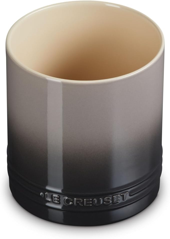 Le Creuset Stoneware Signature Straight Wall Utensil Crock, 1 qt., Oyster